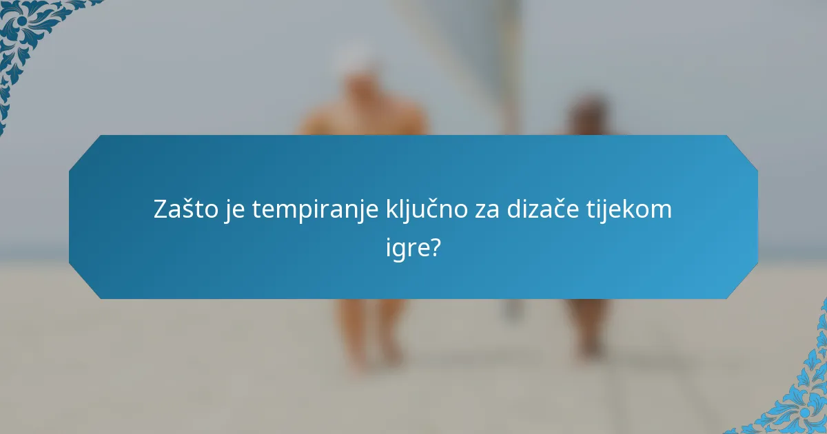 Zašto je tempiranje ključno za dizače tijekom igre?